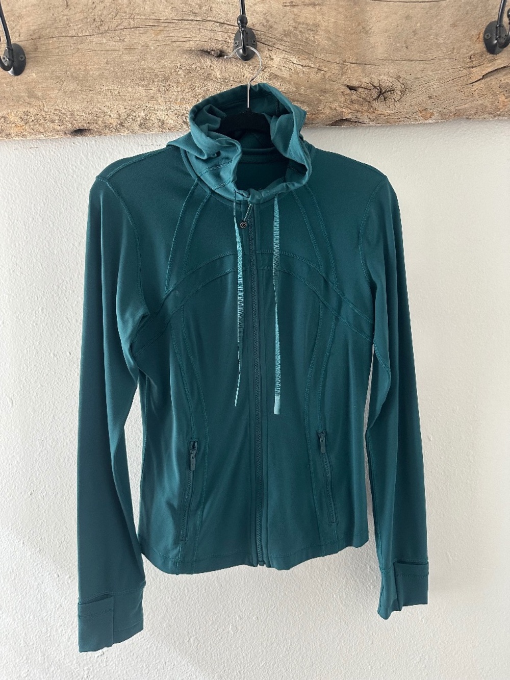 Lululemon Define Hooded Jacket Womens, Nulu Storm Teal, Size 8